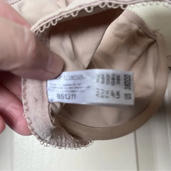 Wacoal Beige Front Close Racerback Seamless Bra Style 851311 38DDD Soft Embrace - Picture 7 of 11